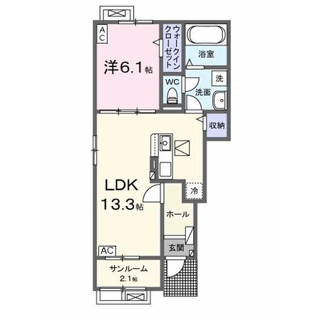 クラールⅡ　Bの物件間取画像